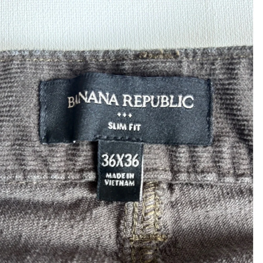 Banana Republic Mens Brown Corduroy Slim Fit Pants 36x36 (Fits 36X34) Trousers